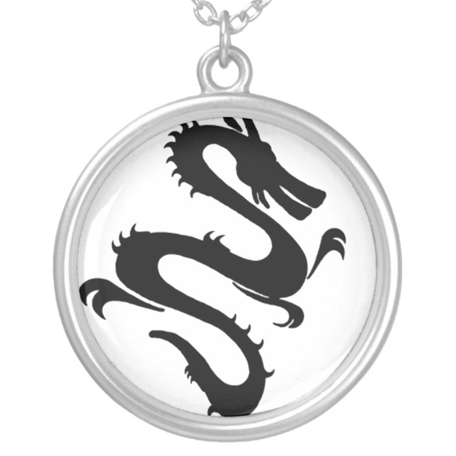 dragon silver plated necklace (Front)