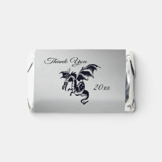 Dragon Silver Thank You Date Names  Hershey's Miniatures