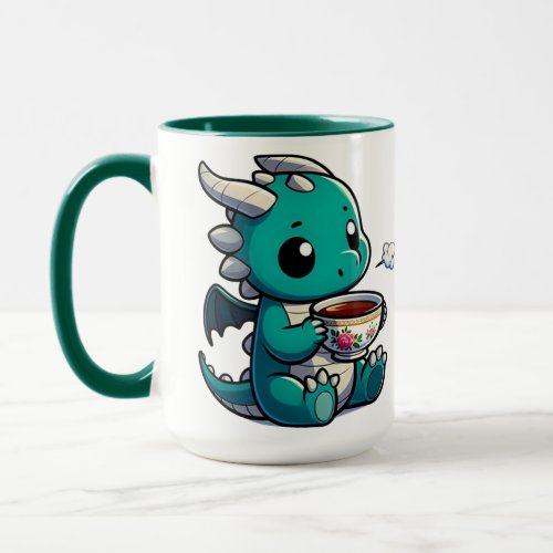 Dragon Sipping Tea Mug