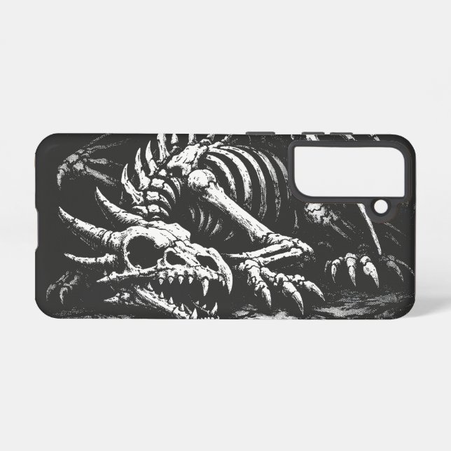 Dragon Skeleton — by BurnsInHell Samsung Galaxy Case (Back Horizontal)
