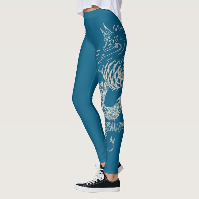 Dragon sketch leggings (Left)