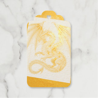 Dragon Sketch Mug Foil Gift Tags