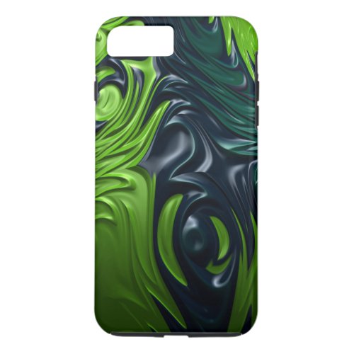 Dragon Skin Blue Green Armor Style Fractal Art iPhone 8 Plus7 Plus Case