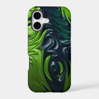 Dragon Skin Blue Green Armor Style Fractal Art iPhone 17 Case