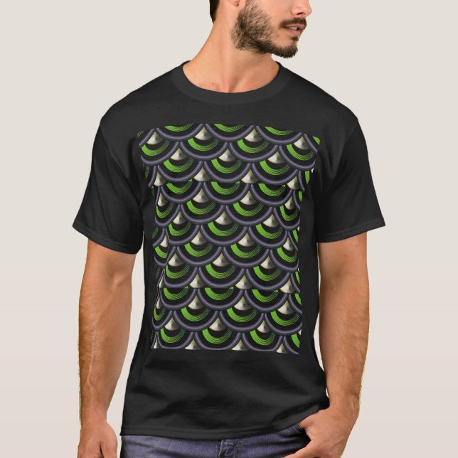 Dragon Skin Peacock Merman Scales T-Shirt (Front)