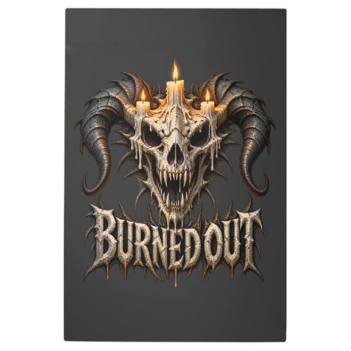 Dragon Skull Metal Print