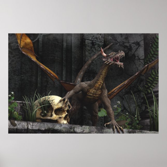 Dragon Skull Stand Poster (Front)