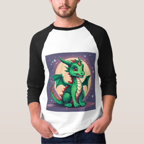 Dragon Skull Super Cute Mascot T_Shirt Design