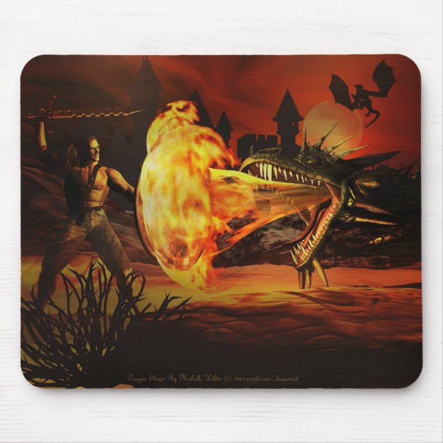 Dragon Slayer By Michelle Wilder Mousepad (Front)