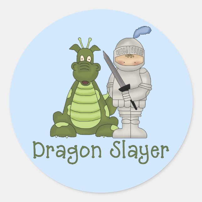 Dragon Slayer Classic Round Sticker (Front)