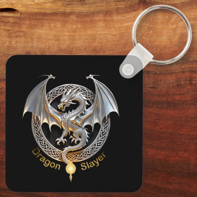 Dragon Slayer Keychain (Back)