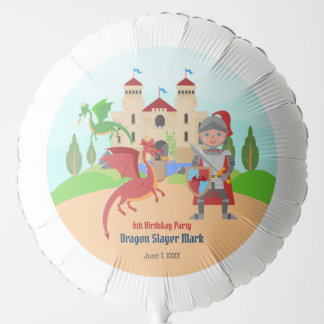 Dragon Slayer Knight Boy Birthday Party Balloon