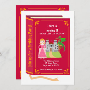 Dragon Slayer Knight Stories Birthday Party Invitation