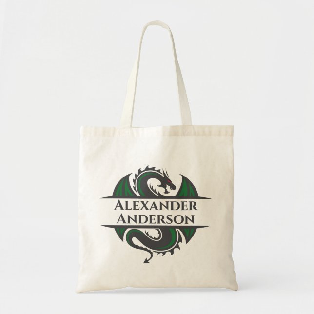 Dragon Slayer Personalize Tote Bag (Front)