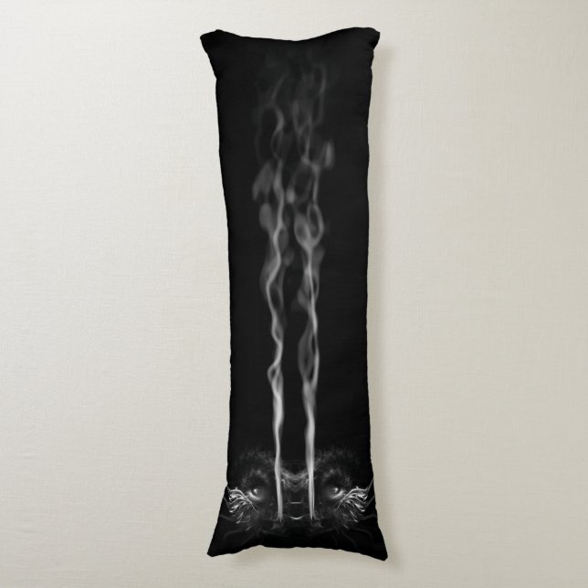 Dragon Smoke Black Body Pillow (Front Vertical)