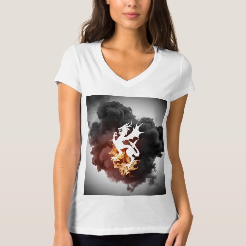 Dragon Smoke Silhouette Vintage T_Shirt