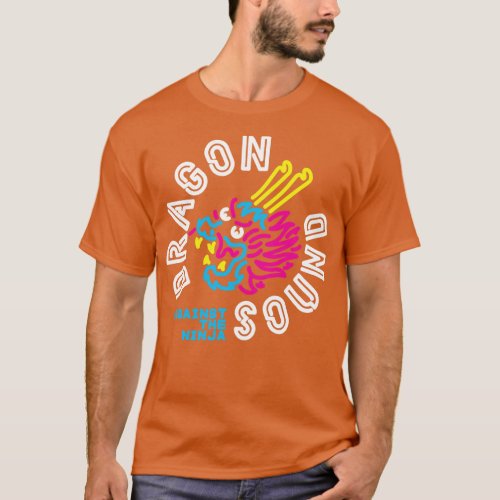 Dragon Sound Against The Ninja Circle Logo T_Shirt