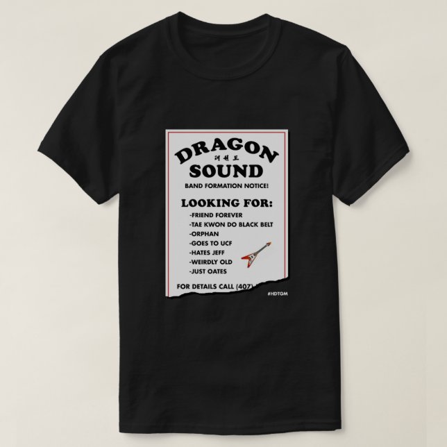 Dragon Sound Band Recruitment T-Shirt (Design Front)