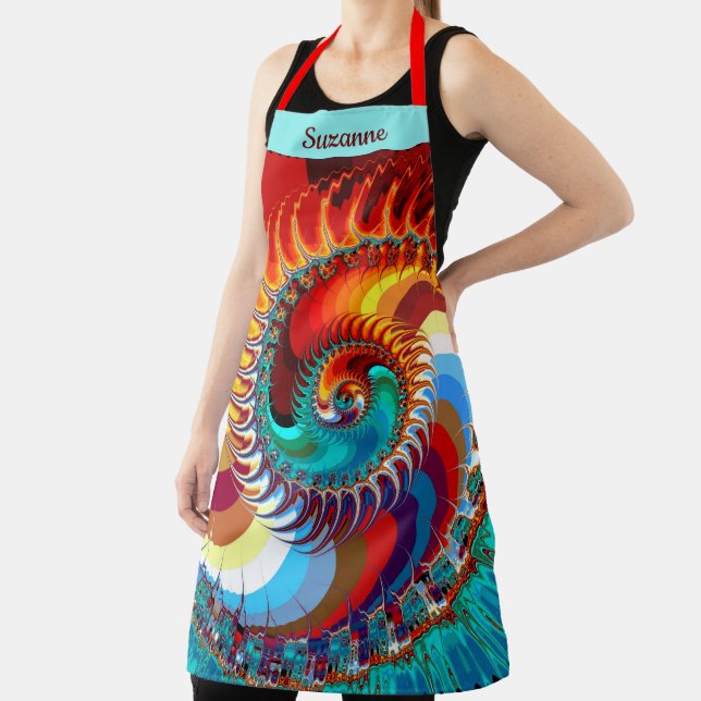 Dragon Spiral All-Over Print Apron (Insitu)