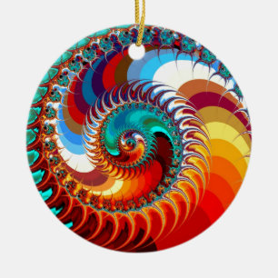 Dragon Spiral Ceramic Ornament