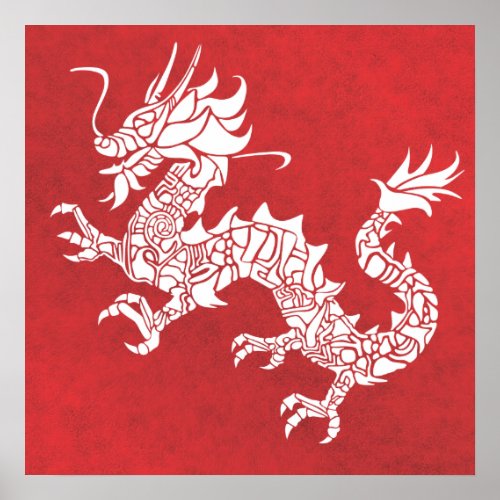 Dragon Spirit Animal Totem Emblem Poster 