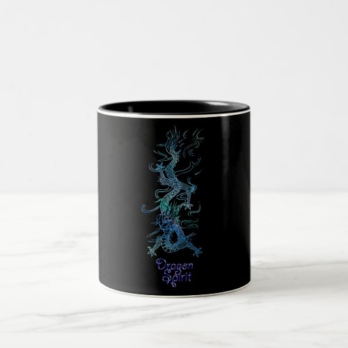 DRAGON SPIRIT Asian Dragon Art Collection Two_Tone Coffee Mug