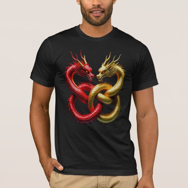 Dragon Spirit Knotted Dragons T-Shirt (Front)