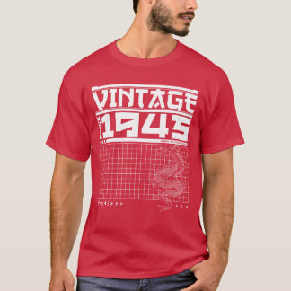 Dragon Spirit since 1945 80th Birthday Samurai T-Shirt