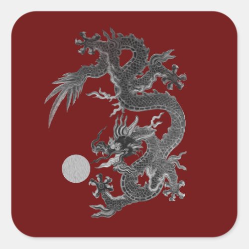 Dragon Square Sticker