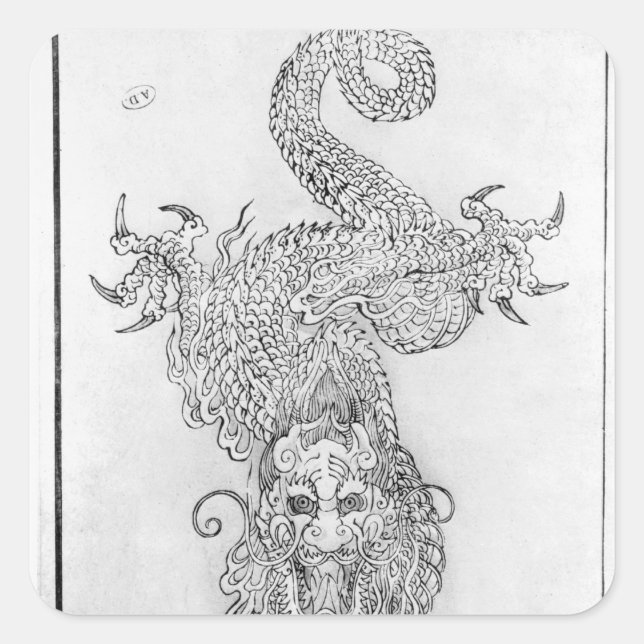 Dragon Square Sticker (Front)