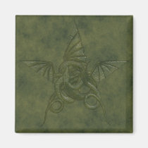 Dragon Star - Embossed Green Leather Image