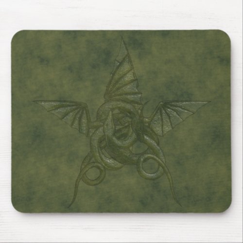 Dragon Star - Embossed Green Leather Image