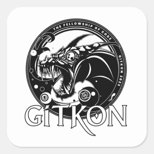 Dragon Sticker  GitKon The Fellowship of Code