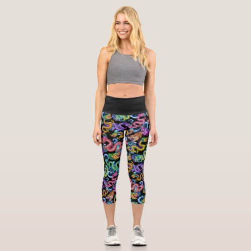 Dragon Storm Capri Leggings