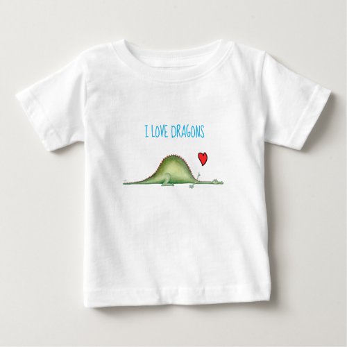 Dragon stretched out on the floor baby T_Shirt