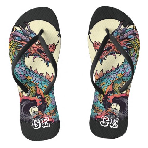 Dragon Stride Chinese_Inspired Flip Flops