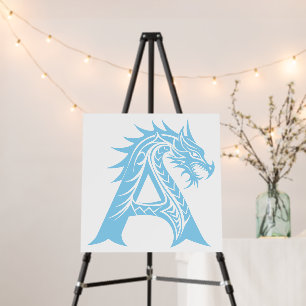 Dragon Styled Letter A, Dragon Alphabet, Monogram Foam Board