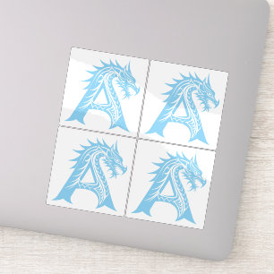 Dragon Styled Letter A, Dragon Alphabet, Monogram Sticker