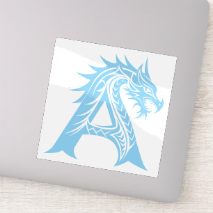 Dragon Styled Letter A, Dragon Alphabet, Monogram Sticker