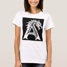 Dragon Styled Letter A, Dragon Alphabet, Monogram