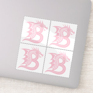 Dragon Styled Letter B, Dragon Alphabet, Monogram Sticker