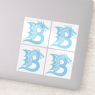 Dragon Styled Letter B, Dragon Alphabet, Monogram Sticker