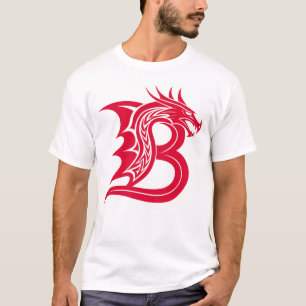 Dragon Styled Letter B, Dragon Alphabet, Monogram T-Shirt