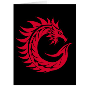 Dragon Styled Letter C, Dragon Alphabet, Monogram Cards