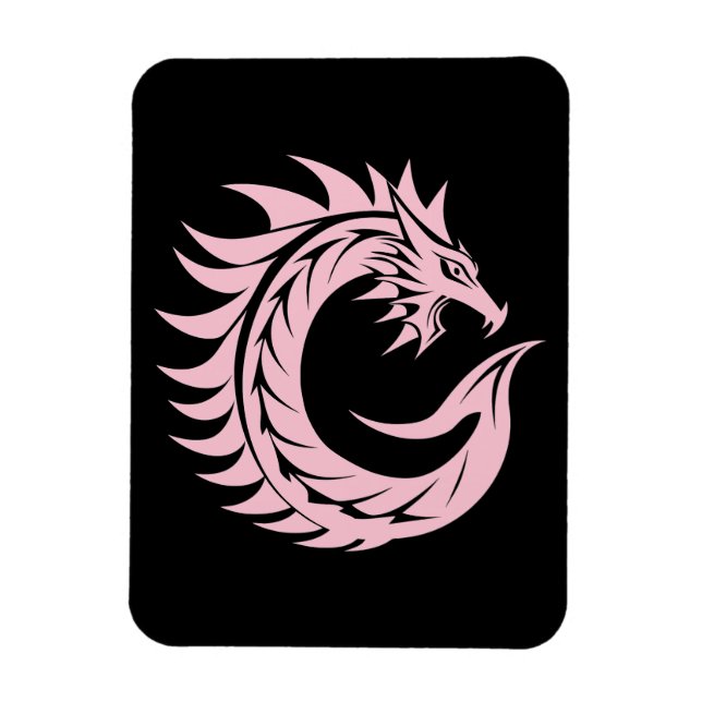 Dragon Styled Letter C, Dragon Alphabet, Monogram Magnet (Vertical)