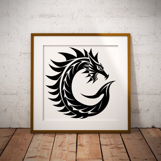 Dragon Styled Letter C, Dragon Alphabet, Monogram Poster (Creator Uploaded)