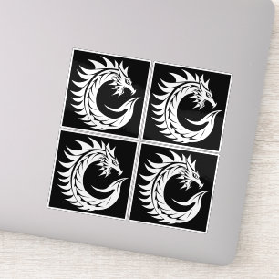 Dragon Styled Letter C, Dragon Alphabet, Monogram Sticker