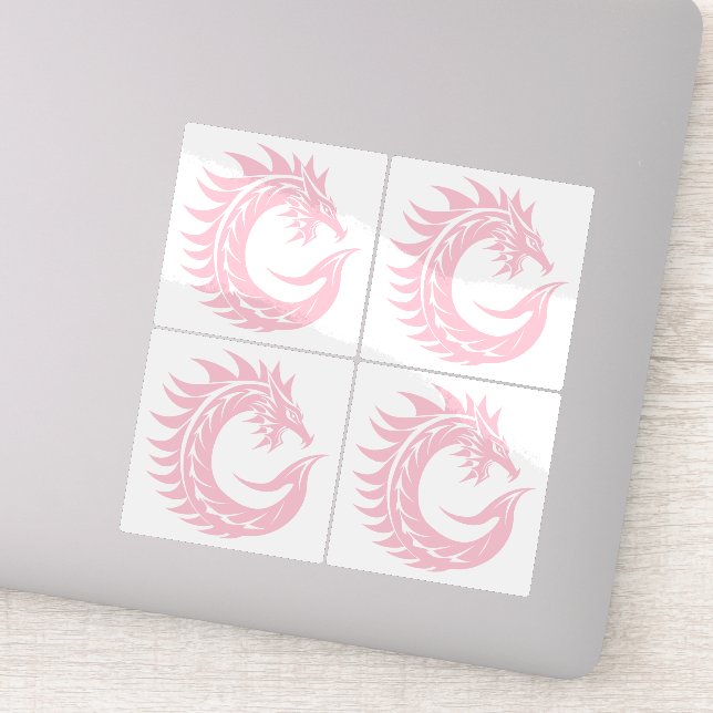 Dragon Styled Letter C, Dragon Alphabet, Monogram Sticker (Detail)