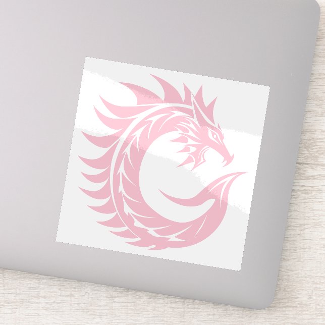 Dragon Styled Letter C, Dragon Alphabet, Monogram Sticker (Detail)