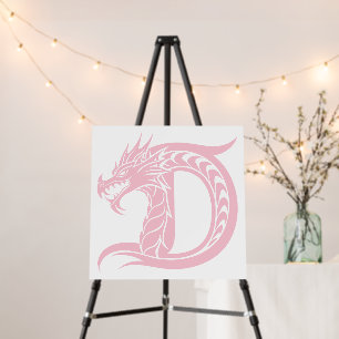 Dragon Styled Letter D, Dragon Alphabet, Monogram Foam Board